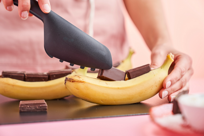 Tupperware Grillatut Banaanit Sulatetulla Suklaalla 