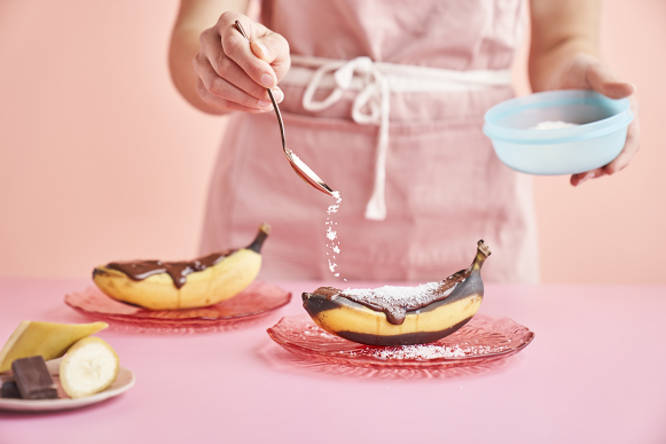 Tupperware Grillatut Banaanit Sulatetulla Suklaalla 