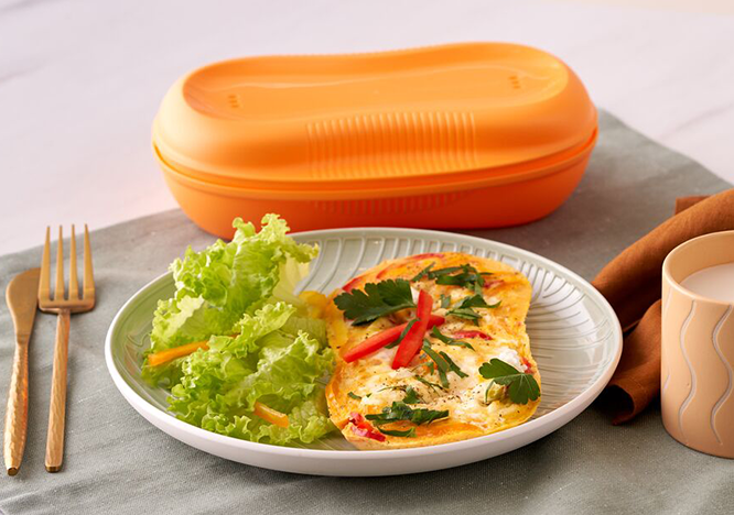 Tupperware Paprika- ja juusto-omeletit 