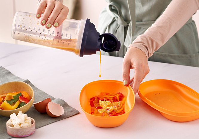 Tupperware Paprika- ja juusto-omeletit 