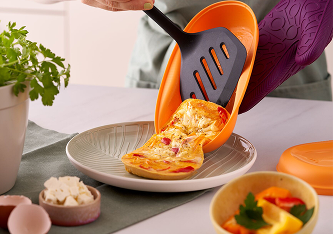Tupperware Paprika- ja juusto-omeletit 